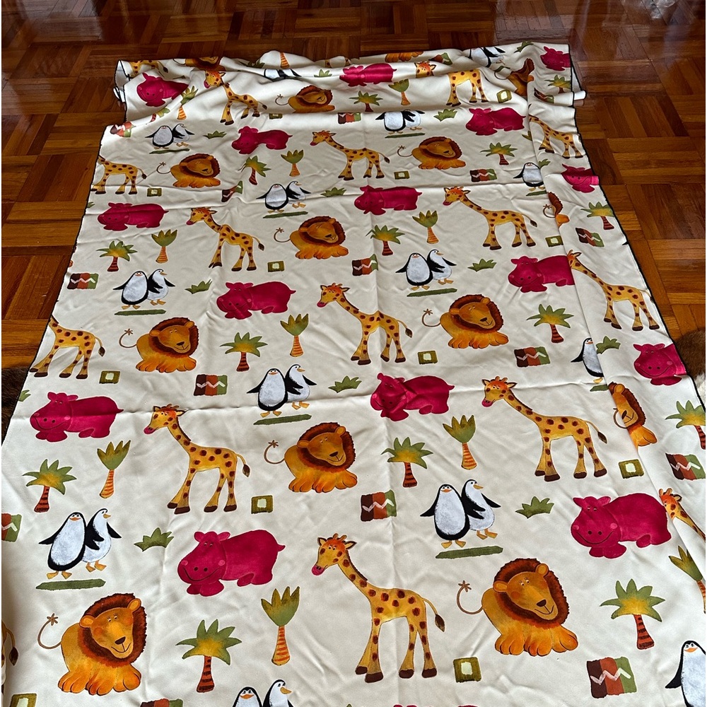 Two curtains for the windows in the children's room. Size 120”/60”Heavy material